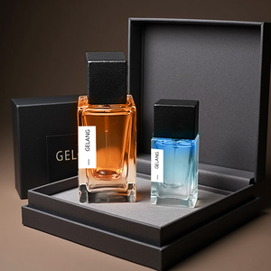 Raccomanda 30ML 50ML bottiglia di profumo personalizzata 100ML bottiglia di profumo quadrata in vetro trasparente vuota bottiglia di profumo con coperchio nero - Product Image 3