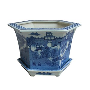 <span class=keywords><strong>Pot</strong></span> de fleurs <span class=keywords><strong>en</strong></span> céramique bleu et blanc antique peint à la main avec plateau, style chinois, pour la maison, le jardin, le bureau, <span class=keywords><strong>pot</strong></span> <span class=keywords><strong>en</strong></span> céramique - Product Image 3