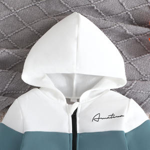 Automne et hiver ensemble deux pièces pour bébé garçons veste à capuche en coton avec <span class=keywords><strong>pantalon</strong></span> imprimé décontracté Joker sport caractéristiques chaudes - Product Image 6