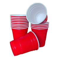 Gobelets de fête en plastique PP jetables durs au design plat écologique de 9 oz pour camping, pique-nique et fête Nouveau produit Saint Valentin