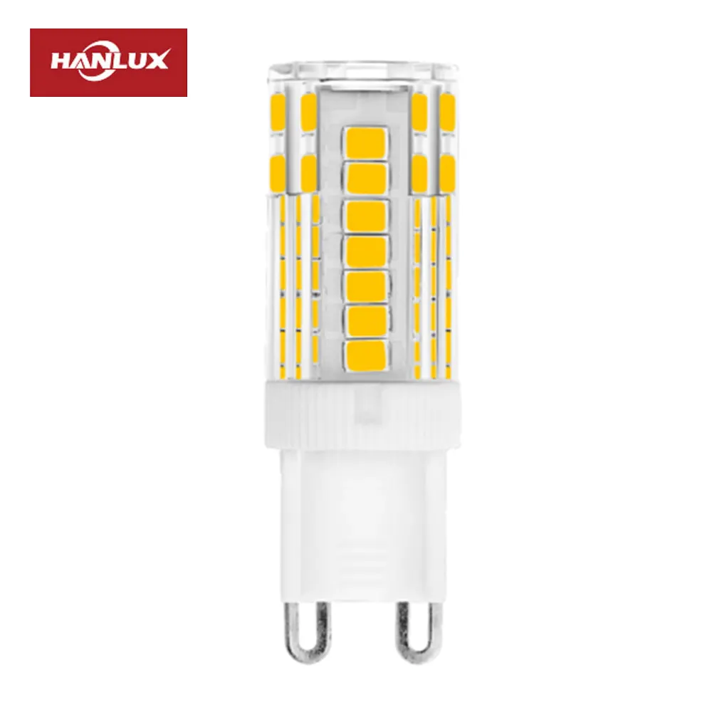 Hanlux G9 LED Light Bulb Bi Pin Base 6000K Daylight G9 Base Bulbs for Chandeliers 4W 360 Angle 400LM dimmable for Home lighting