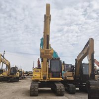 Excavatrice Komatsu PC160 d'occasion de haute qualité, 16 tonnes, avec composants essentiels de boîte de vitesses et de moteur hydraulique sur chenilles