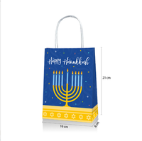 Menorah juive conçoit des sacs-cadeaux en papier de fête de Hanoukka Hanoukka pour des décorations de fête de Hanoukka