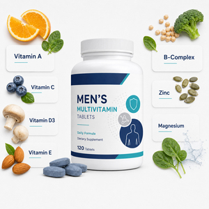 Complément alimentaire multivitaminé végétalien et minéral méthylié pour hommes, marque privée, naturel et revitalisant, en comprimés, pour adultes et nouveau-nés - Product Image 3