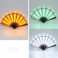 Éventail pliant lumineux LED coloré pour fête, éventail lumineux pour fête d'anniversaire, danse, cadeau
