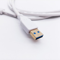 Kabel Adaptor Standar USB3.0 ZHY HL21-C55 2m, Selubung PVC, Konduktor Tembaga Berlapis Timah, Konektor Micro B