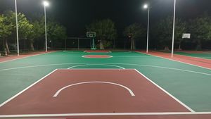 Inolp พื้นสนามกีฬาอะคริลิคเรซินคุณภาพสูงเคลือบสีอะคริลิคสำหรับสนามบาสเก็ตบอลผลิตในประเทศจีน - Product Image 4