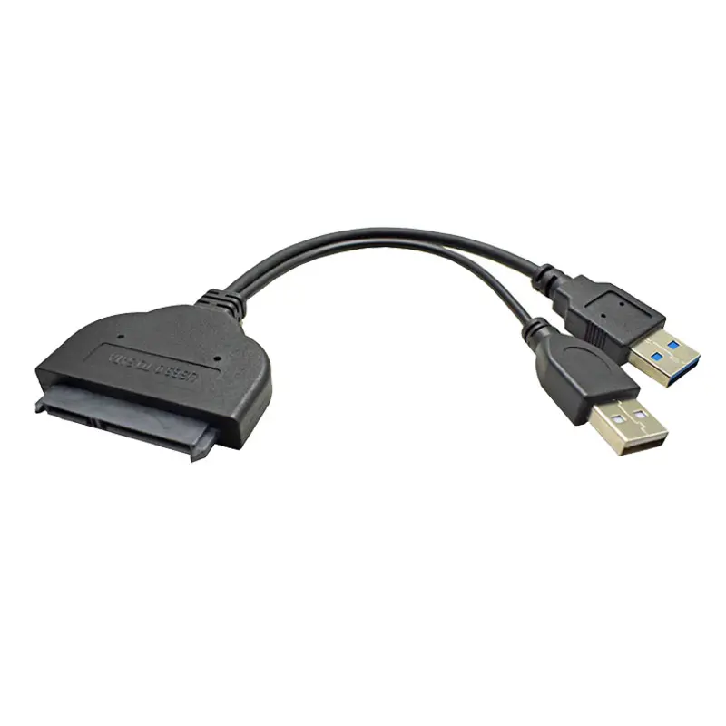 ฟรีตัวอย่างสั้น USB 3.0 ถึง SATA 22Pin Data Power Adapter สำหรับ 2.5 "นิ้ว HDD SSD ฮาร์ดดิสก์ไดร์เวอร์ PC แล็ปท็อป