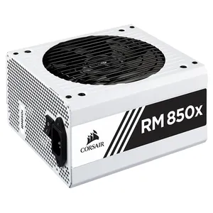 Corsair rmx fonte de alimentação série branca rm850x, 850w, fonte de alimentação totalmente modular com 80 plus, suporte certificado de ouro, 10 anos de garantia