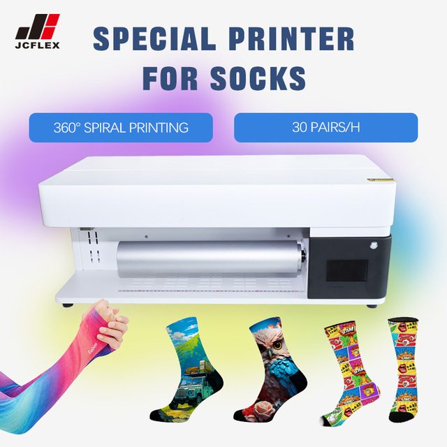 New 360 Seamless Borderless Socks Printer High-Speed Automatic Rotary Digital Printing Machine Multicolor Touchscreen