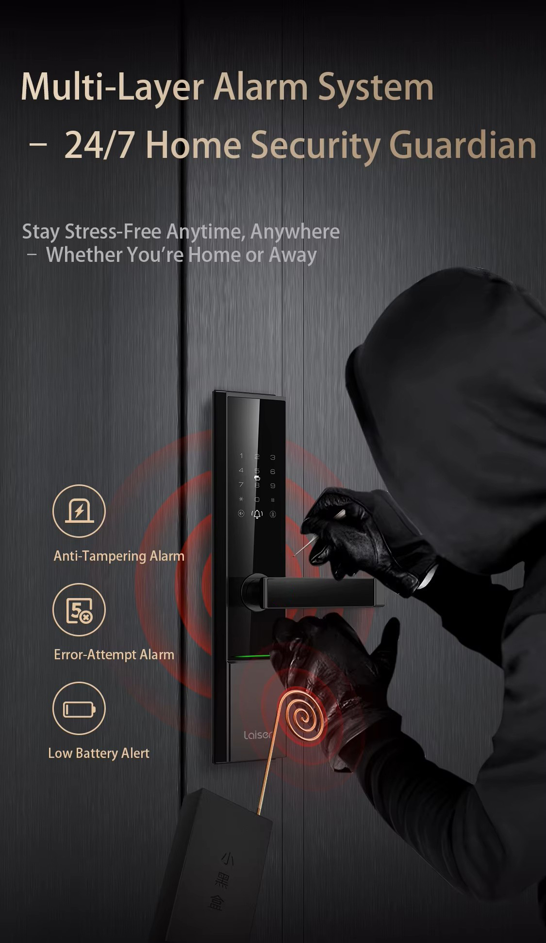 Waterproof Aluminum Alloy Password Hotel Door Lock TTlock App For Code Key Card Smart Lock Featuring Cloud For Wood · image 5