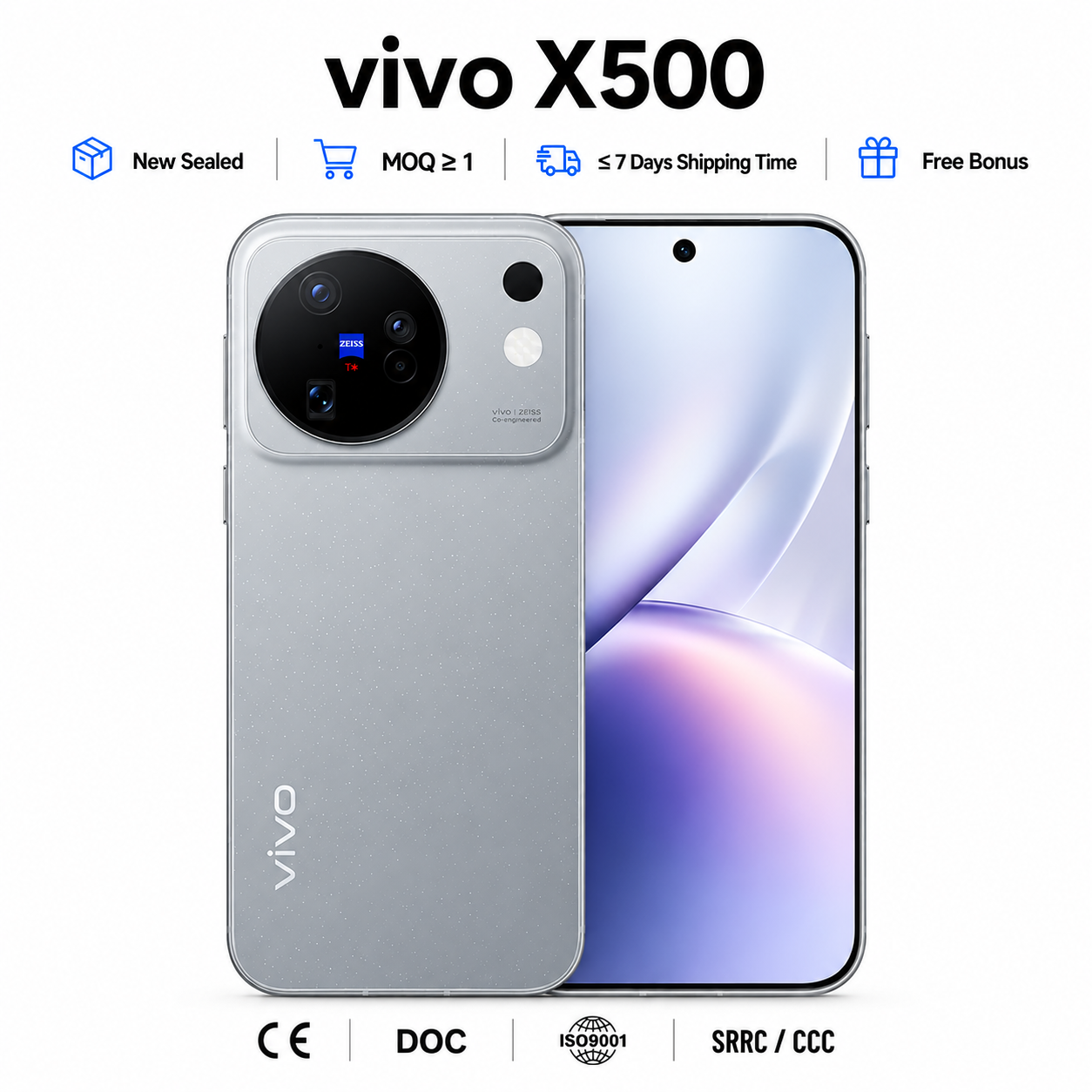 <strong>2026</strong> New X500 5G Smartphone China Version Global Version Flagship Android <strong>Phone</strong> Camera 144Hz 7500mAh NFC Mobile <strong>Phone</strong>