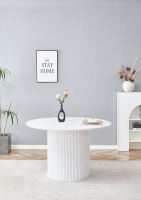 Luxuriöses Steinplatten-MDF-Esstisch- und Stuhl-Set Modernes Einfaches Esszimmer-Set für Kleine Wohnungen Runder Tisch
