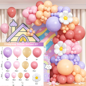 Guirlande d'arche de ballons en latex jaune, vert et blanc, thème Golf 'Hole in One' pour premier anniversaire et fête de <span class=keywords><strong>retraite</strong></span> - Product Image 6