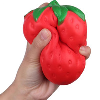 Southpeak Squishy en PU à rebond lent, simulation de fruits (Pêche, Fraise, Pastèque), jouet sensoriel anti-stress pour TDAH et anxiété