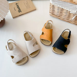 Sandales à semelle souple rétro pour enfants, mode enfant, automne et été 2025, nouvelles sandales décontractées à semelle souple pour bébés, chaussures de plage polyvalentes - Product Image 1