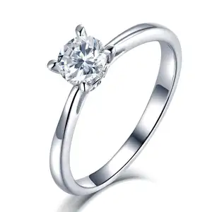 Fair Priced Moissanite Jewelry Ring 18K Gold Plated Sterling Silver Moissanite Ring Solitaire