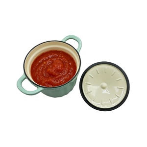 Petite marmite à soupe <span class=keywords><strong>en</strong></span> <span class=keywords><strong>fonte</strong></span> émaillée vert menthe <span class=keywords><strong>vintage</strong></span>, facile à nettoyer, compatible four, <span class=keywords><strong>cocotte</strong></span> <span class=keywords><strong>en</strong></span> <span class=keywords><strong>fonte</strong></span> - Product Image 1