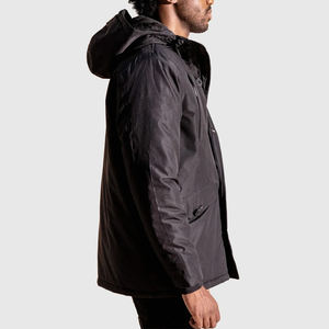 Chaqueta Térmica con Capucha para Hombre, Personalizada con Logotipo, para Invierno, con Tela de Lona, Impermeable y Resistente al Viento, Largo Regular, Ropa de Calle para Exteriores - Product Image 5