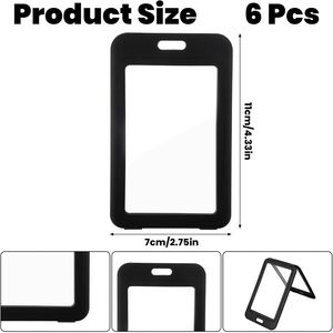 Juego de Tarjetas de Identificación Transparentes de Doble Cara con Impresión Digital en PP, Cubierta de Tarjeta de Plástico Rígido para Tarjetas de Identificación, para la Escuela y la Oficina - Product Image 3