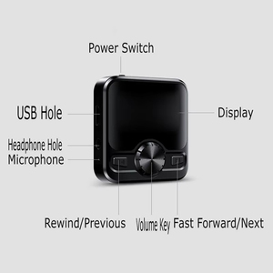 เครื่องเล่น MP3 โลหะขนาดเล็กแบบกำหนดเองจากโรงงาน หน้าจอ OLED วิทยุ FM เครื่องบันทึกเสียง เชื่อมต่อ OTG สำหรับนักเรียนและนักกีฬา - Product Image 5