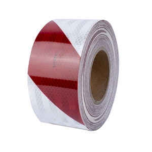 Lianxing Rouge et Blanc Ruban D'avertissement Mirco Prism <span class=keywords><strong>Accessoires</strong></span> De Voiture Réfléchir Avertissement Réflecteur De Sécurité Rouleau D'autocollant - Product Image 2