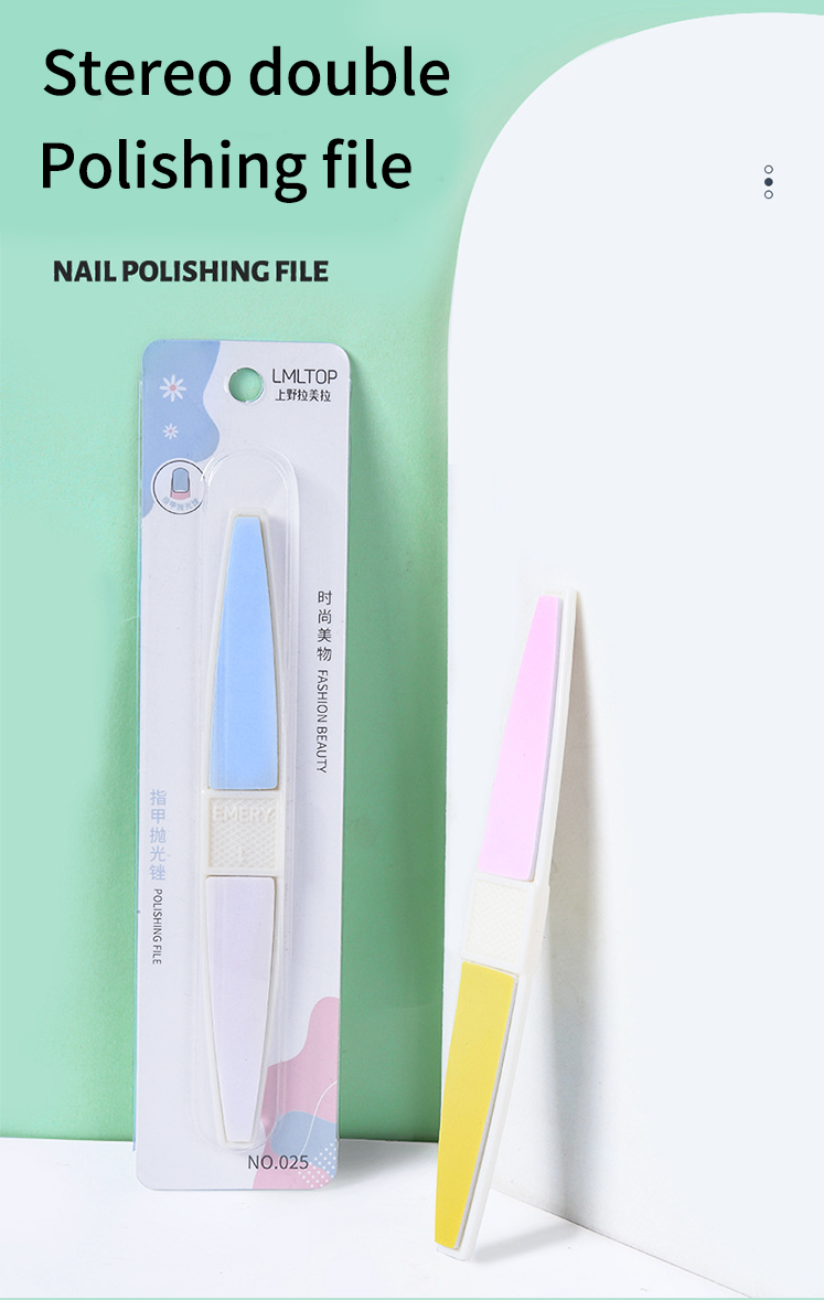 LMLTOP Wholesale Reusable Nail Files Double Side Polishing Nail File Beauty Salon Custom Printed Nail Files 025