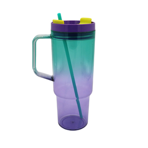 Vaso de bebida personalizado colorido de gran capacidad de 1.2L y 1200Ml con mango de tapa de paja para fiestas - Product Image 2