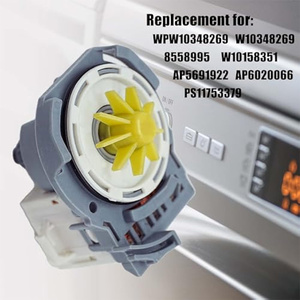 Moteur de <span class=keywords><strong>pompe</strong></span> de vidange de <span class=keywords><strong>lave</strong></span>-<span class=keywords><strong>vaisselle</strong></span> d'origine <span class=keywords><strong>Whirlpool</strong></span> W10876537 <span class=keywords><strong>Pompe</strong></span> de vidange de <span class=keywords><strong>lave</strong></span>-<span class=keywords><strong>vaisselle</strong></span> de remplacement W10724439, AP6004843 - Product Image 5