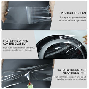 Hochwertige Auto-Lampen-Tönungsfolie Transparente PVC-Folie 3,5 Mil Auto Motorrad Scheinwerfer Farbwechsel-Tönungsfolie 0,3*15m - Product Image 3