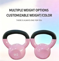 Pesa Rusa de Hierro Fundido Multicolor con Recubrimiento Brillante Ecológico para Yoga, Entrenamiento de Swing, Hombres, Mujeres, Portátil, Fitness en Casa, Pesas de Mano