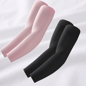 Mangas de compresión personalizadas rosa y negras de elastano elástico para béisbol, baloncesto, entrenamiento, ropa deportiva de equipo, estilo regular, unisex - Product Image 1