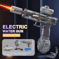 Pistolet à eau transparent automatique Yaxin pour l'été, avec lumières LED, pistolet à eau électrique pour adultes et enfants