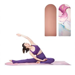 Tappetino Yoga con superficie in PU antiscivolo ad alta densità con linee di allineamento per Pilates professionale e pratica di Fitness a casa - Product Image 4
