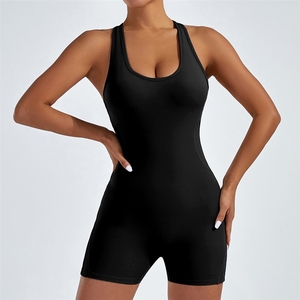 Combinaison de danse, de sport et de yoga ; Tenue de fitness une pièce dos nu et rehausseur de hanches ; Séchage rapide, tenue sexy à dos ouvert. - Product Image 3