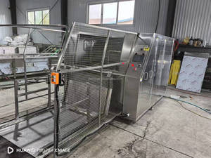 स्वचालित स्टेनलेस स्टील मीट ट्रॉली बुगी वॉशर यूरो शैली सफाई उपकरण वाशिंग मशीन - Product Image 5