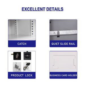 Tủ đựng đồ bằng kim loại hiện đại, tủ hồ sơ bằng thép, tủ hồ sơ văn phòng 2 cánh để lưu trữ - Product Image 4