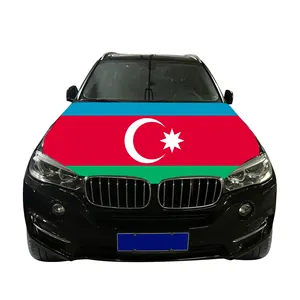 Tricoté Polyester Haute Qualité Azerbaïdjan Couverture De Capot De Voiture Drapeau Pays Couverture De Capot De Voiture Drapeau