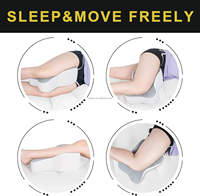 Oreiller de genou en mousse à mémoire de forme avec logo personnalisé coussin de soutien des jambes pour dormeurs latéraux oreiller de lit orthopédique anti-douleur sciatique