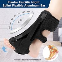 Soporte para el dolor de tobillo, alivio de la tendinitis, caída del pie, talón, arco, fascitis plantar, férula nocturna con almohadilla de espuma viscoelástica suave