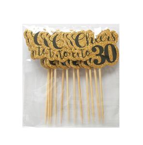 12pcs Cheers 30 40 50 60 Year Old Cupcake <strong>Topper</strong> Gold and Black 30th <strong>40th</strong> 50th 60th Happy Birthday Party Decorations <strong>Cake</strong> <strong>Topper</strong> - Product Image 6