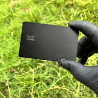 Carte de crédit en métal noir mat de qualité supérieure avec NFC, carte de visite tout-en-un pour les réseaux sociaux et la gravure laser, à revendre