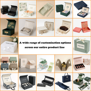 Boîte cadeau pliante vert foncé avec poignée cuir fermeture magnétique luxe parfum bijoux cosmétiques vente en gros - Product Image 5