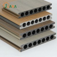 Planches de terrasse en composite WPC solides, revêtement de sol extérieur durable pour hôtels, complexes hôteliers et aménagements commerciaux