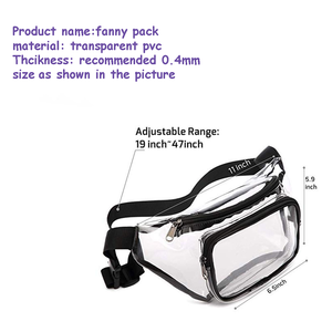 Sac banane transparent approuvé pour les stades, pour hommes et femmes, sac bandoulière pour voyage, randonnée, course à pied - Product Image 4