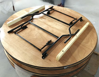 Tables rondes pliantes en contreplaqué pour événements, 5 pieds (150 cm, 1,5 m), pour 8 à 10 personnes, idéales pour banquets, mariages et fêtes, vente en gros
