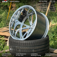 Jantes forgées ZKR 2 pièces à déport profond et polies, 20, 22, 24 pouces, 5x127, pour véhicules Old School, Lowrider, Cadillac Brougham classiques
