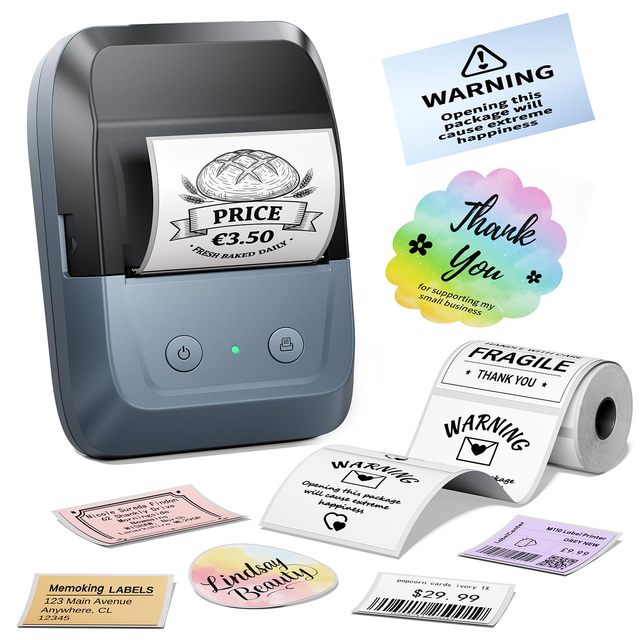 Portable  Small Sticker Thermal Label Maker Machine Printer with Tape A42 for Office, Home and Business