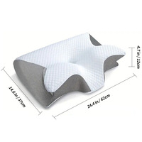 Oreiller cervical ergonomique en mousse à mémoire de forme en forme de papillon avec fonctions anti-ronflement et personnalisables pour soulager les douleurs cervicales et améliorer le sommeil