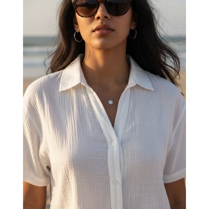 ชุดเดรสชายหาดผู้หญิงน้ำหนักเบาสวมใส่สบายสไตล์ลำลองเนื้อผ้าพลิ้วไหวสำหรับใช้ในช่วงฤดูร้อนทุกวัน - Product Image 5